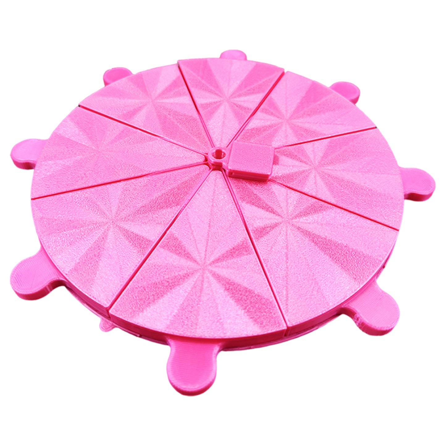 Diamond Painting Tray 8 Grids Drill Plate Octagonal Spiral Bottom Plate (Red)