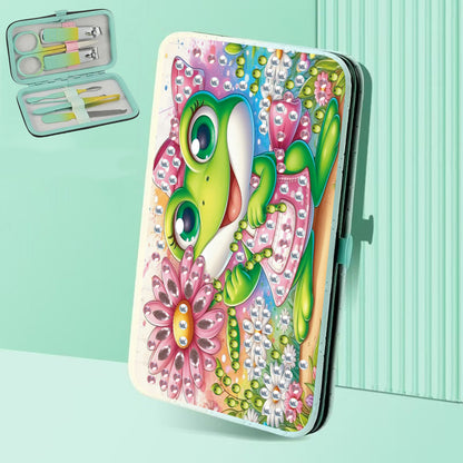 Frog Theme Diamond Painting Nail Art Bag Set Includes 7 Professional Tools