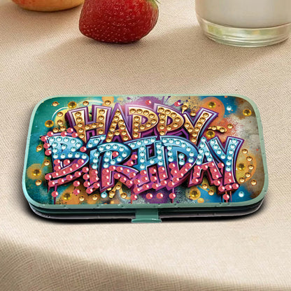 Birthday Diamond Painting Nail Art Bag Set Includes 7 Professional Tools