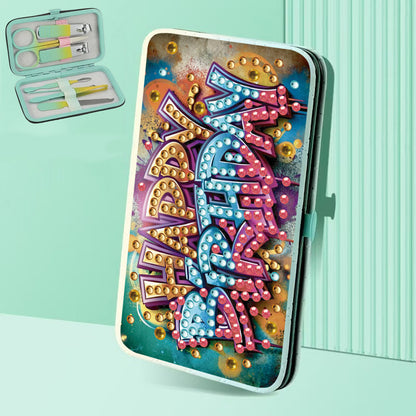 Birthday Diamond Painting Nail Art Bag Set Includes 7 Professional Tools