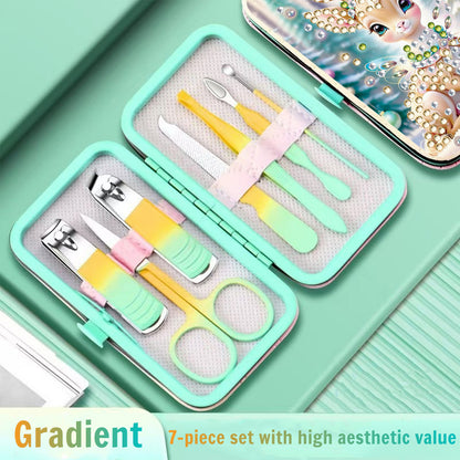 Elk Theme Diamond Painting Nail Art Bag Set Includes 7 Professional Tools