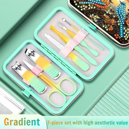 Bird Theme Diamond Painting Nail Art Bag Set Includes 7 Professional Tools