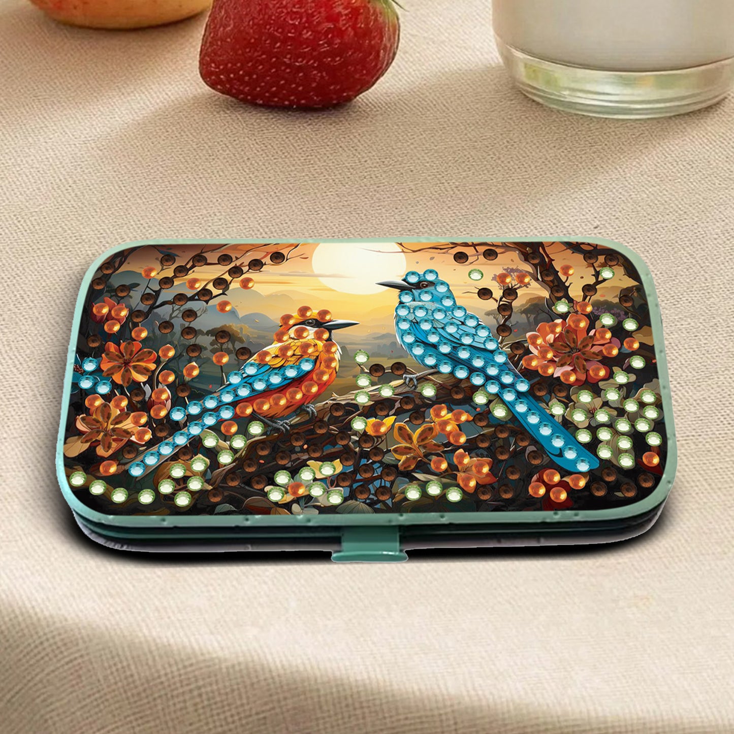 Bird Theme Diamond Painting Nail Art Bag Set Includes 7 Professional Tools