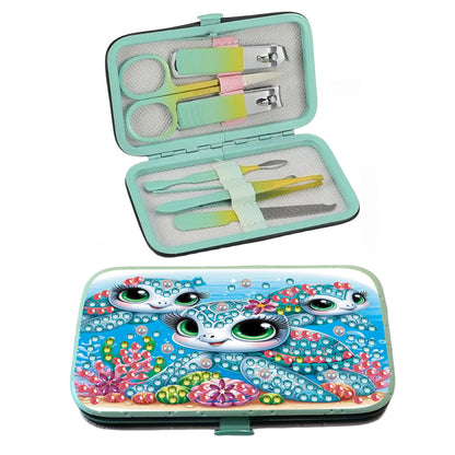 Sea Turtle Diamond Painting Nail Art Bag Set Includes 7 Professional Tools