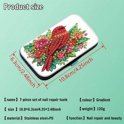 Cardinal Diamond Painting Nail Art Bag Set Includes 7 Professional Tools