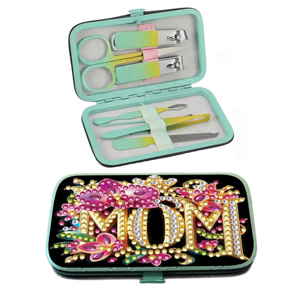 Mom Theme Diamond Painting Nail Art Bag Set Includes 7 Professional Tools