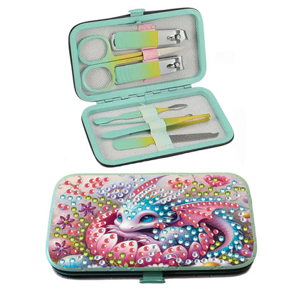Dinosaur Diamond Painting Nail Art Bag Set Includes 7 Professional Tools