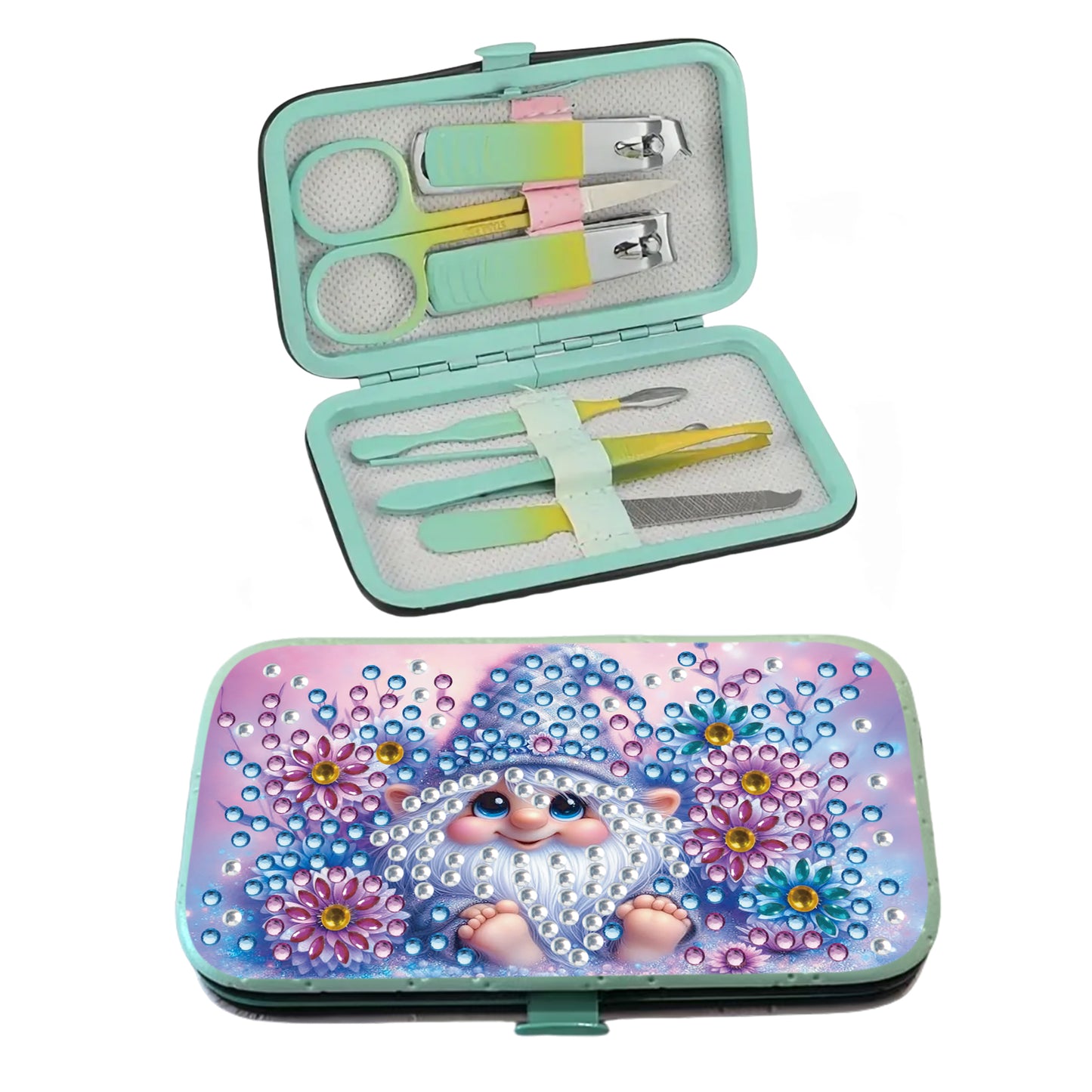 Gnome Theme Diamond Painting Nail Art Bag Set Includes 7 Professional Tools