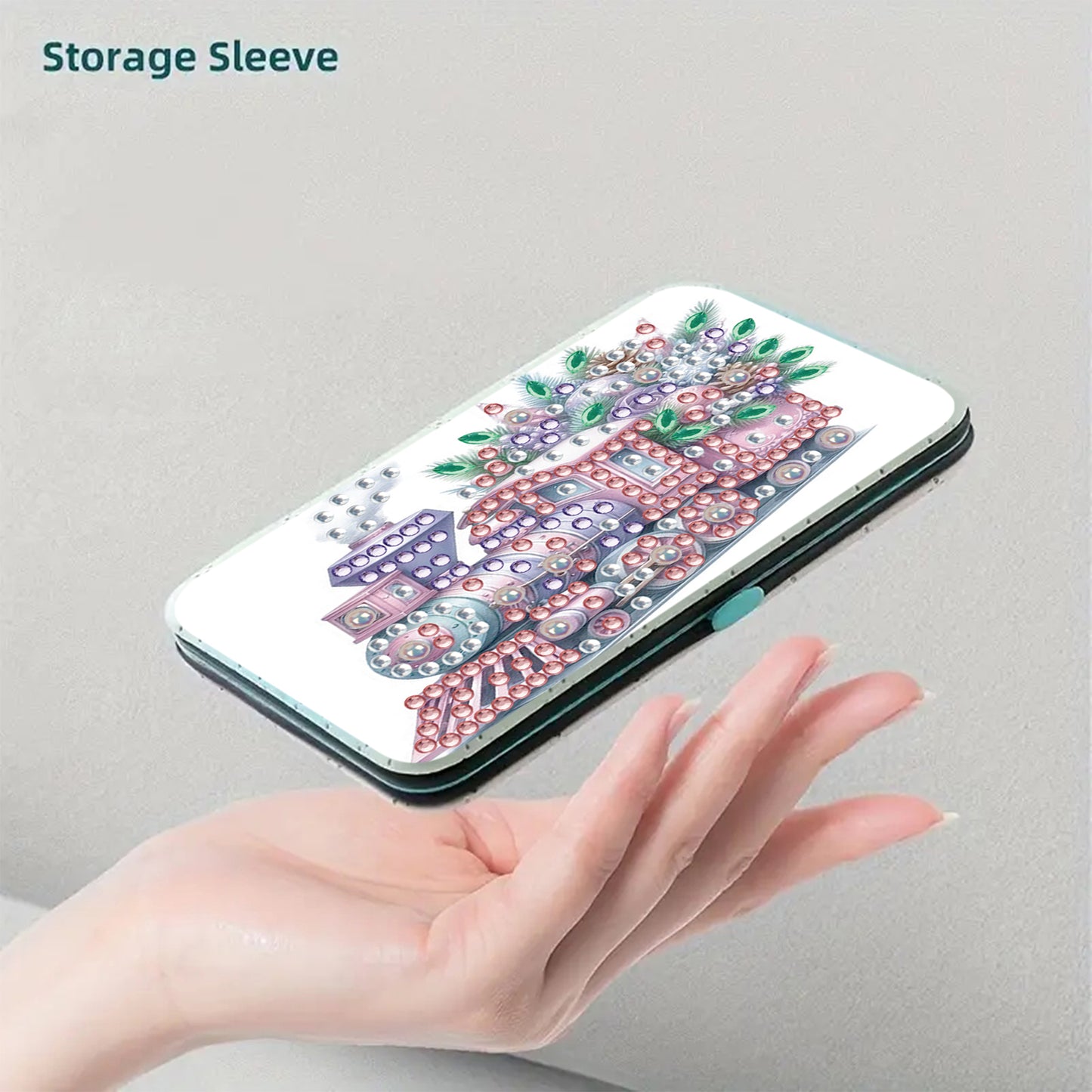 Train Theme Diamond Painting Nail Art Bag Set Includes 7 Professional Tools