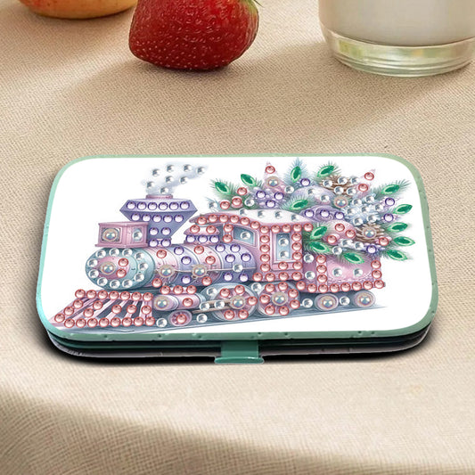 Train Theme Diamond Painting Nail Art Bag Set Includes 7 Professional Tools