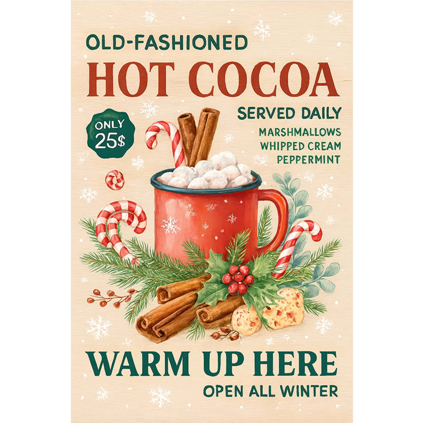 Hot Cocoa - Full Round Drill Diamond Painting 20*30CM