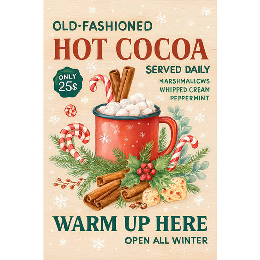 Hot Cocoa - Full Round Drill Diamond Painting 20*30CM