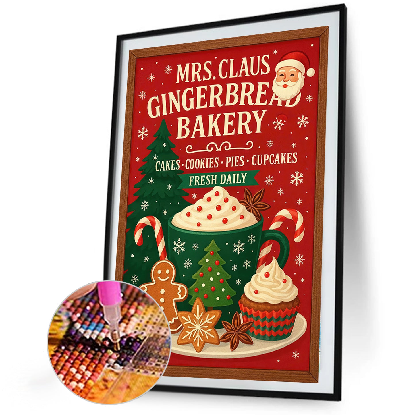 Christmas Drinks - Full Round Drill Diamond Painting 20*30CM