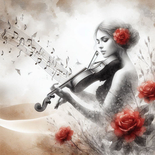 Piano Girl - Full Round Drill Diamond Painting 40*40CM