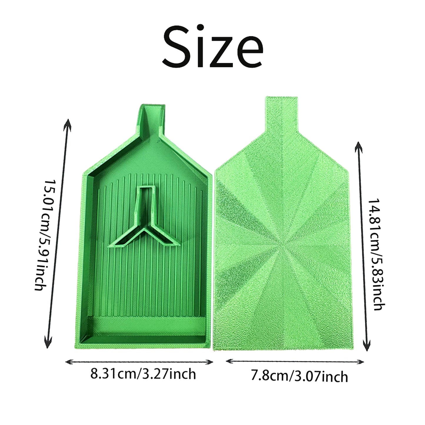 2pcs Diamond Painting Tray Y-Shaped Bead Storage Sorting Plate Tool (Green)
