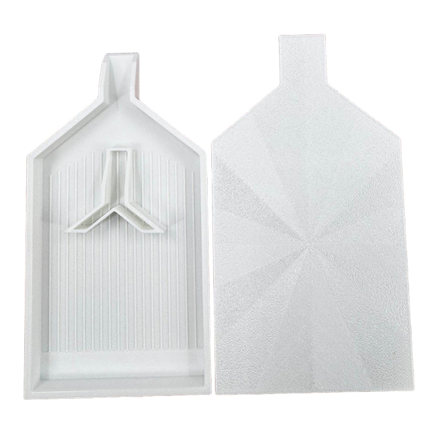 2pcs Diamond Painting Tray Y-Shaped Bead Storage Sorting Plate Tool (White)