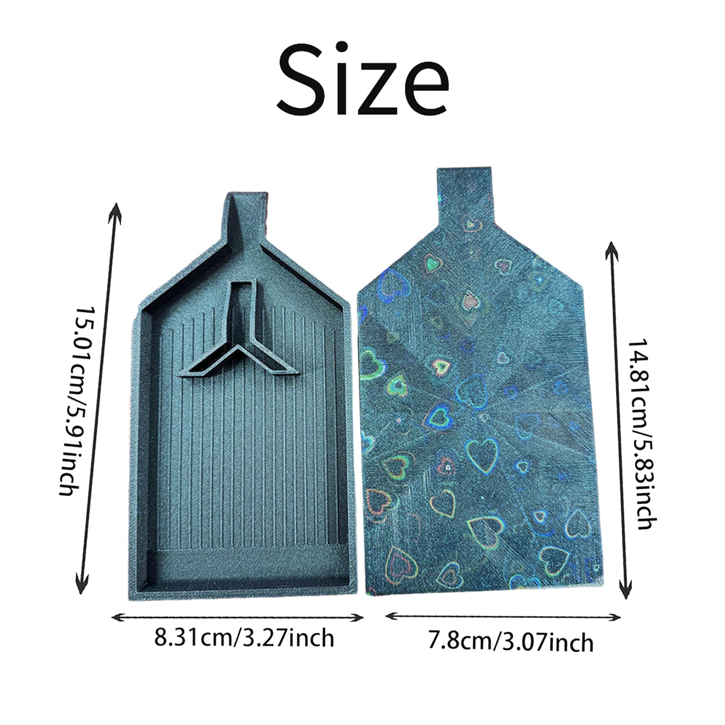 2pcs Diamond Painting Tray Y-Shaped Bead Storage Sorting Plate Tool (Black)