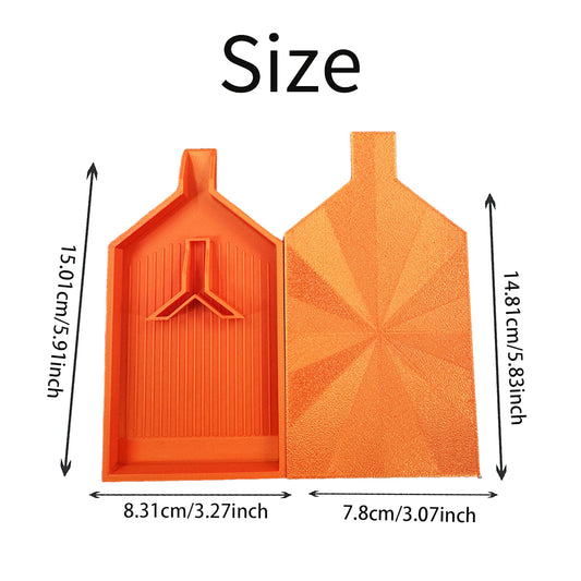 2pcs Diamond Painting Tray Y-Shaped Bead Storage Sorting Plate Tool (Orange)