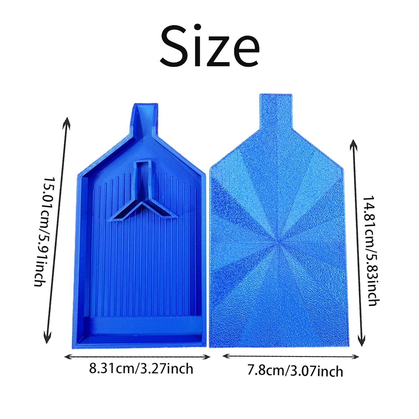 2pcs Diamond Painting Tray Y-Shaped Bead Storage Sorting Plate Tool (Blue)