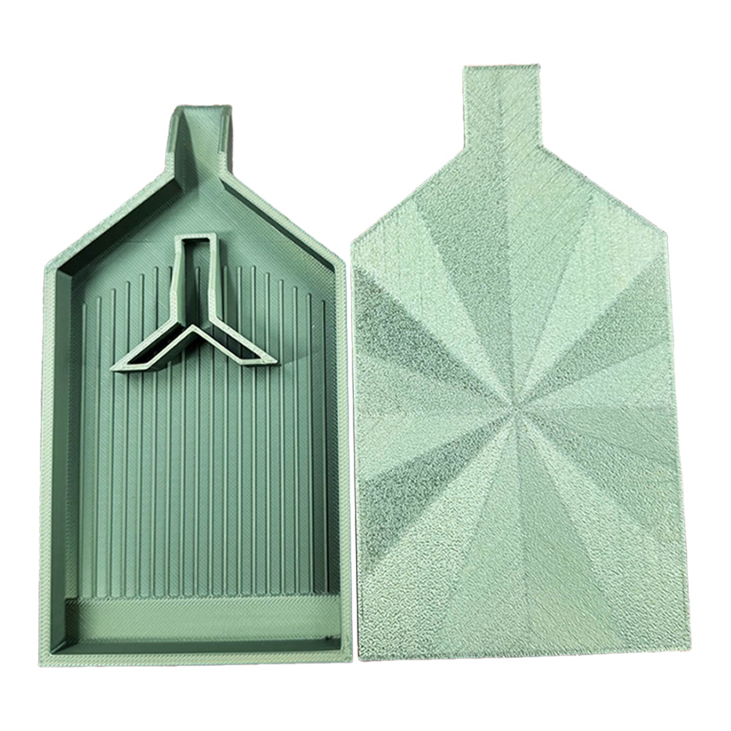 2pcs Diamond Painting Tray Y-Shaped Bead Storage Sorting Plate (Dark Green)