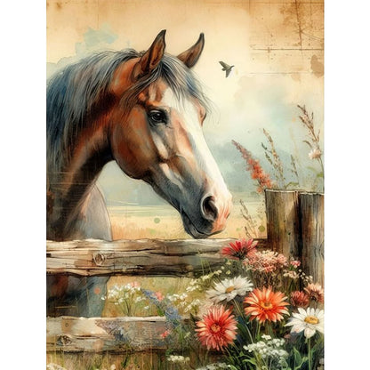 Horse - Full Round Drill Diamond Painting 30*40CM