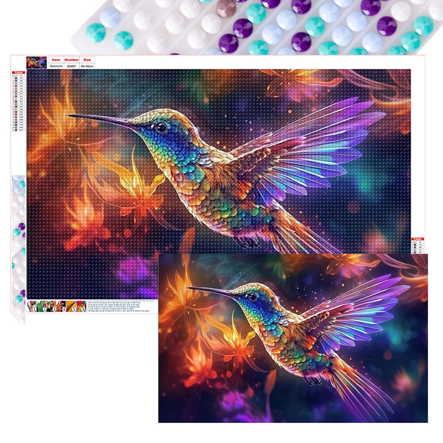 Hummingbird - Full Round Drill Diamond Painting 80*50CM