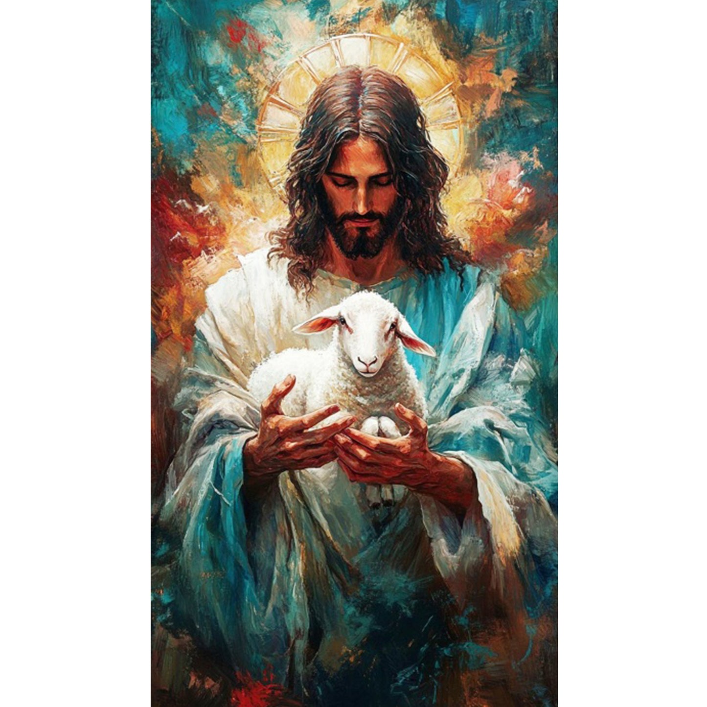 Faith-Jesus Sheep - Full Square Drill Diamond Painting 40*70CM