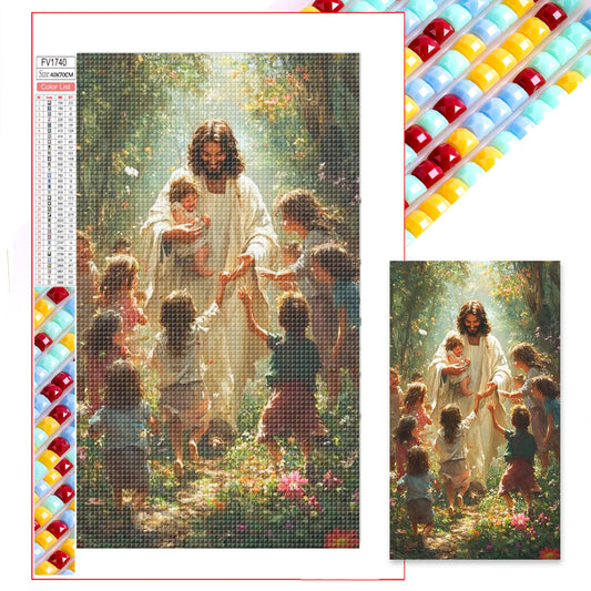Faith-Kind Jesus - Full Square Drill Diamond Painting 40*70CM