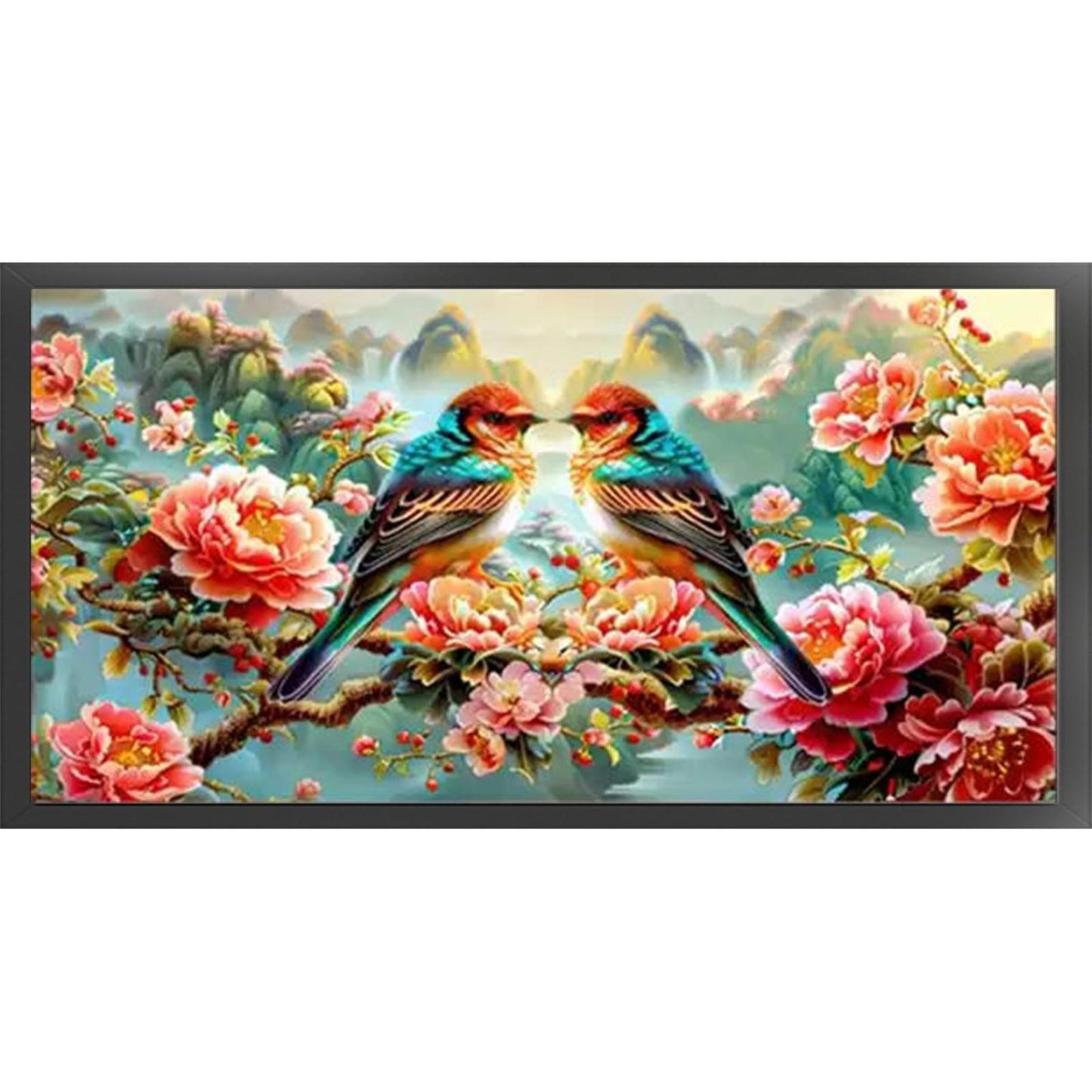 Magpie On A Branch - 11CT Stamped Cross Stitch 150*75CM (Mona Lisa Brand)