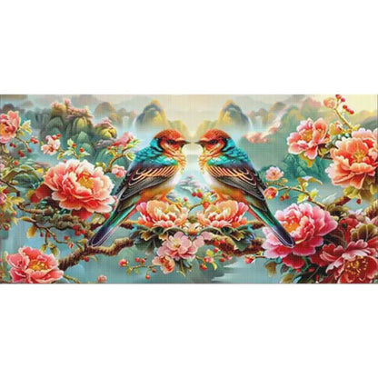 Magpie On A Branch - 11CT Stamped Cross Stitch 150*75CM (Mona Lisa Brand)