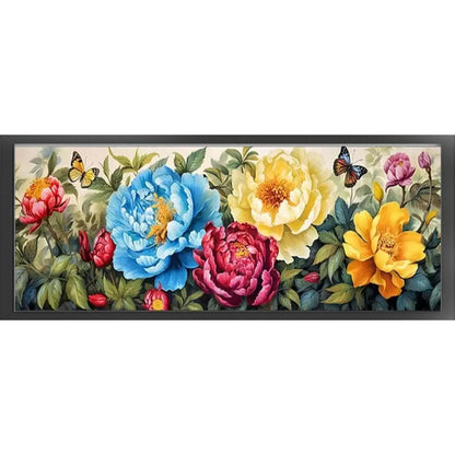 Peony Picture - 11CT Stamped Cross Stitch 160*70CM (Mona Lisa Brand)