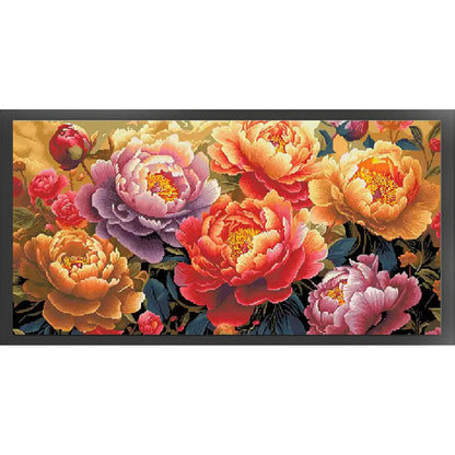 Flowering Prosperity: Large Format - 11CT Stamped Cross Stitch 200*93CM (Mona Lisa Brand)