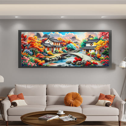 Shangri-La - 11CT Stamped Cross Stitch 195*75CM (Mona Lisa Brand)