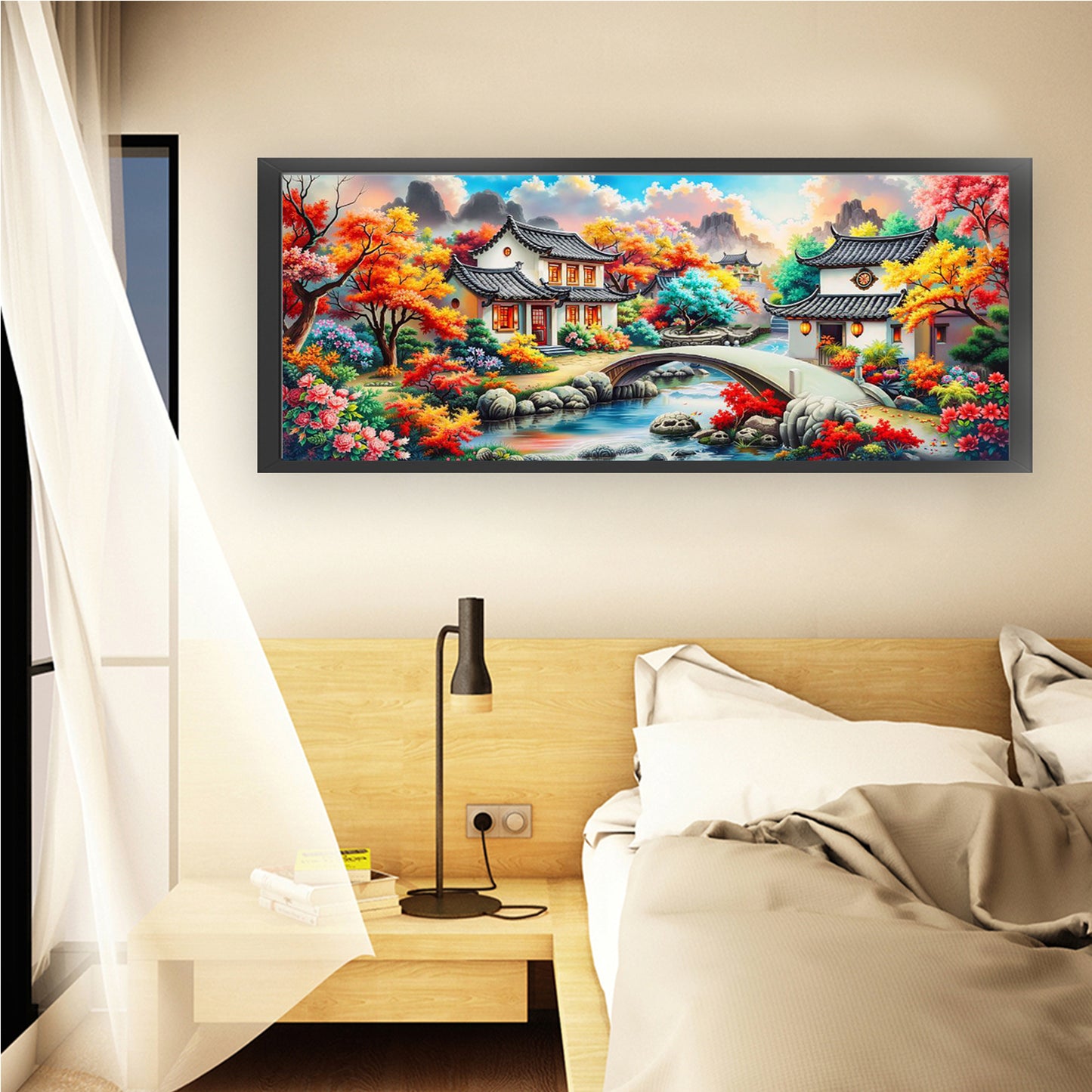 Shangri-La - 11CT Stamped Cross Stitch 195*75CM (Mona Lisa Brand)