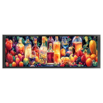 Radiant Wine Glass - 11CT Stamped Cross Stitch 150*40CM(Mona Lisa Brand)