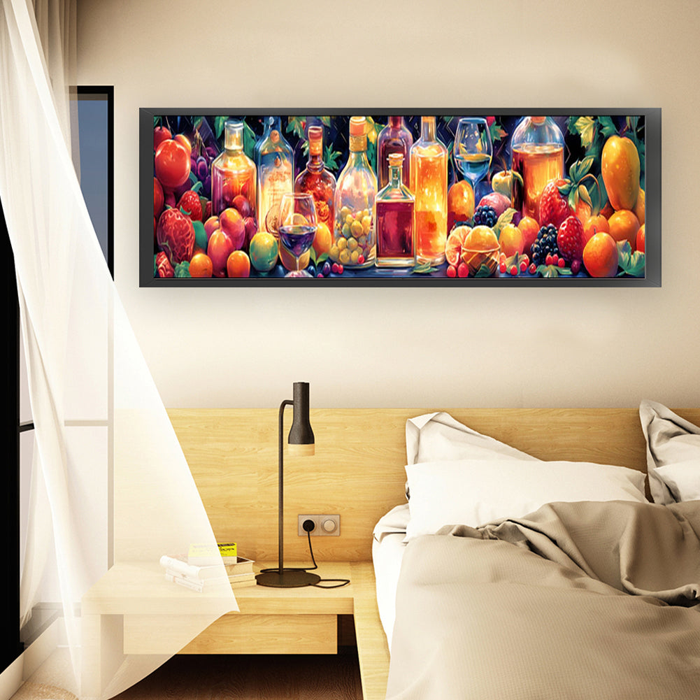 Radiant Wine Glass - 11CT Stamped Cross Stitch 150*40CM(Mona Lisa Brand)