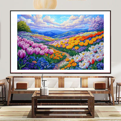 Tulip Sea - 11CT Stamped Cross Stitch 85*65CM(Mona Lisa Brand)