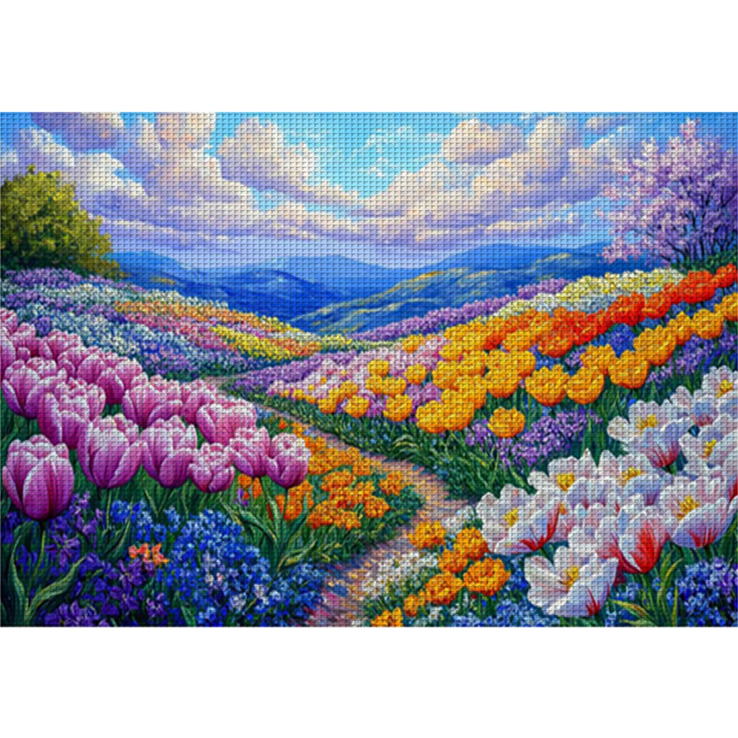 Tulip Sea - 11CT Stamped Cross Stitch 85*65CM(Mona Lisa Brand)