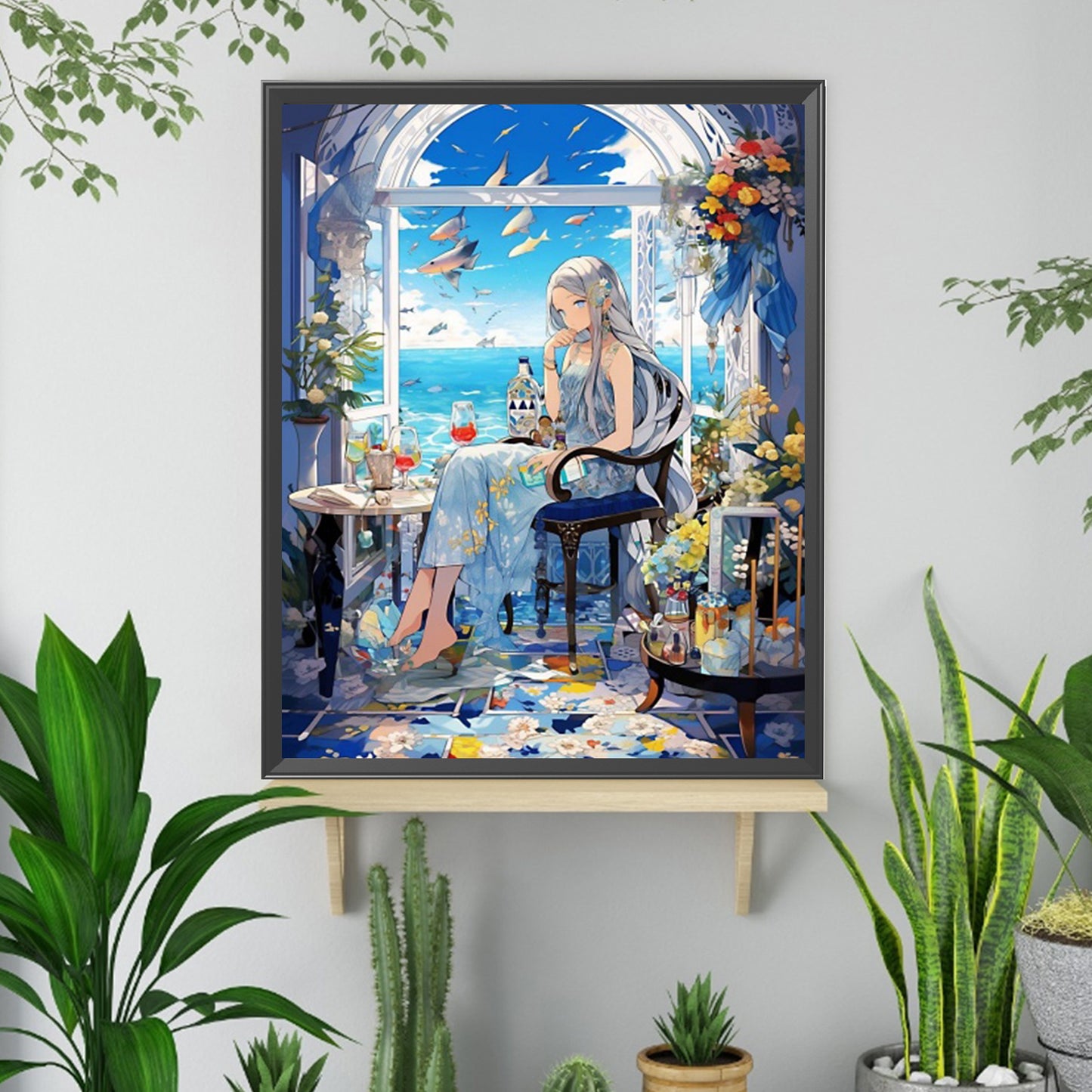 Seaside Girl - Full Square Drill Diamond Painting 40*50CM