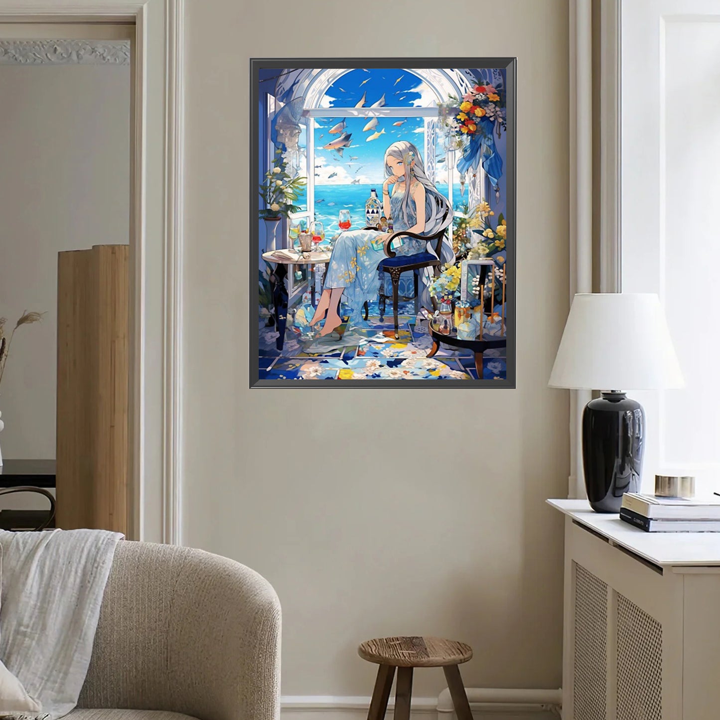 Seaside Girl - Full Square Drill Diamond Painting 40*50CM