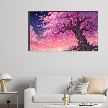 Under The Cherry Blossom Trees - Full Square Drill Diamond Painting 70*40CM