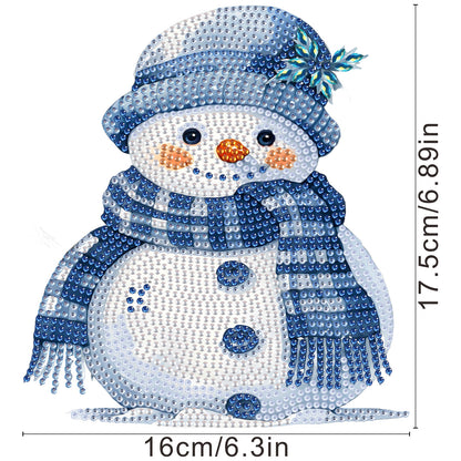 Snowman DIY Acrylic Shaking Head 5D DIY Diamond Art Tabletop Ornament Home Decor
