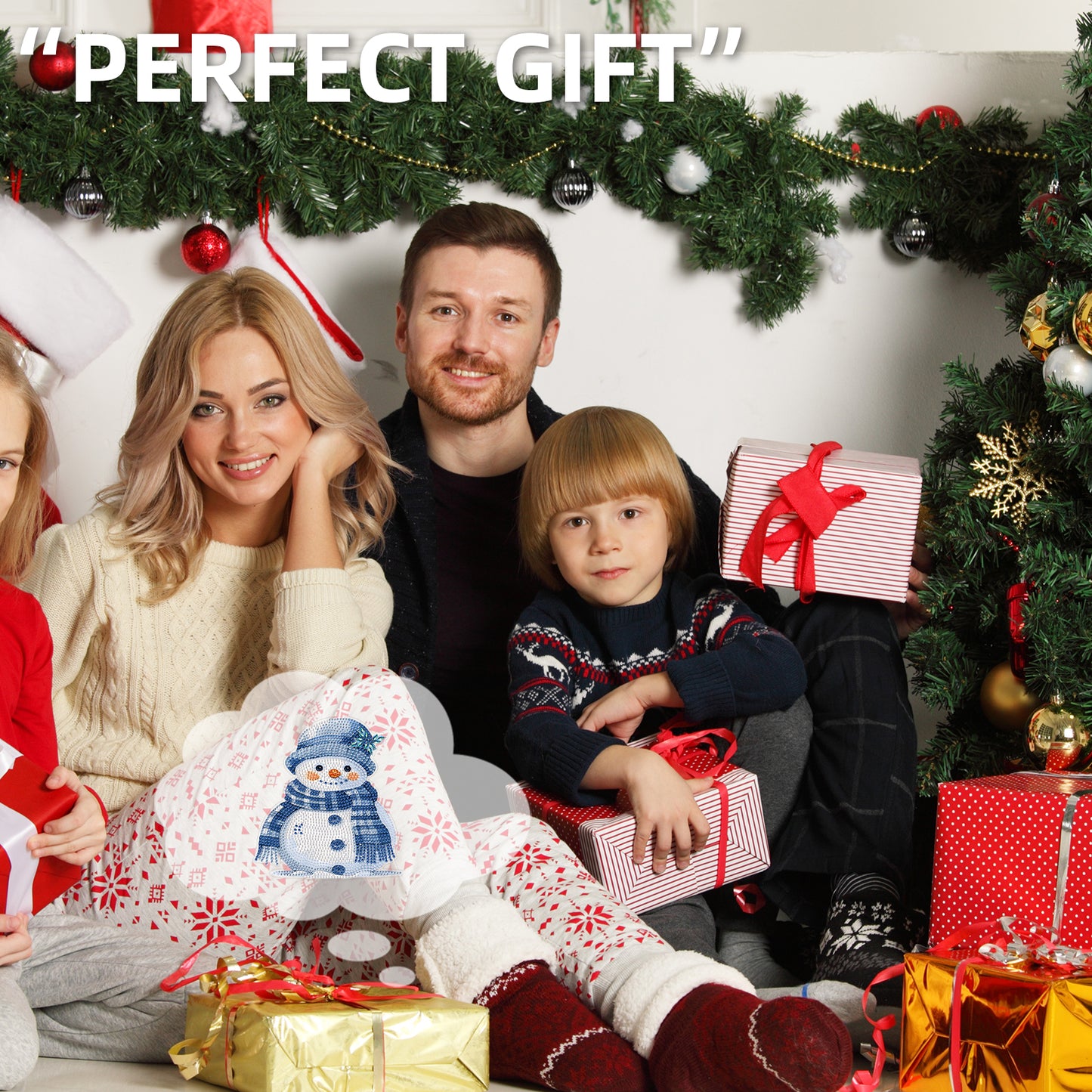 Snowman DIY Acrylic Shaking Head 5D DIY Diamond Art Tabletop Ornament Home Decor