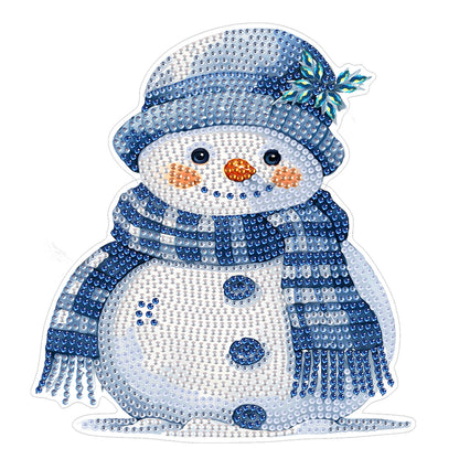 Snowman DIY Acrylic Shaking Head 5D DIY Diamond Art Tabletop Ornament Home Decor