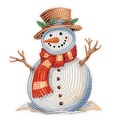 Snowman DIY Acrylic Shaking Head 5D DIY Diamond Art Tabletop Ornament Home Decor