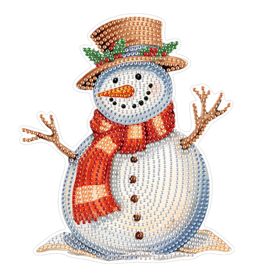 Snowman DIY Acrylic Shaking Head 5D DIY Diamond Art Tabletop Ornament Home Decor