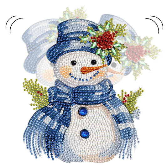 Snowman DIY Acrylic Shaking Head 5D DIY Diamond Art Tabletop Ornament Home Decor