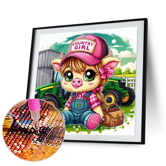Cow - Full Round Drill Diamond Painting 40*40CM