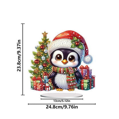 2D Flat Christmas Print DIY Diamond Painting Desktop Ornaments Kit Table Decor