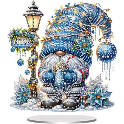 2D Flat Christmas Print DIY Diamond Painting Desktop Ornaments Kit Table Decor